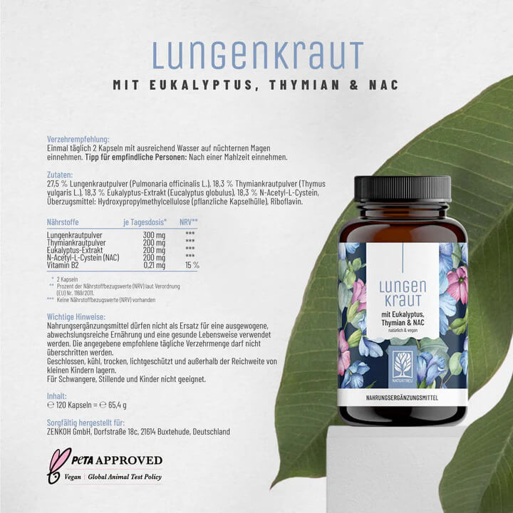 Doplnek stravy Naturtreu LungenKraut